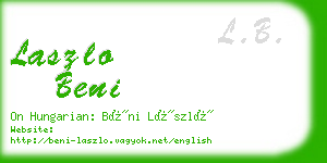 laszlo beni business card